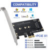 Picture of M.2 PCIe to PCIe 3.0 x1 NVMe Controller Expansion Card for M-Key M.2 SSD 2280/2260/2242/2230 Riser Card,Supports M2 NGFF PCI-e 3.0, 2.0,1.0