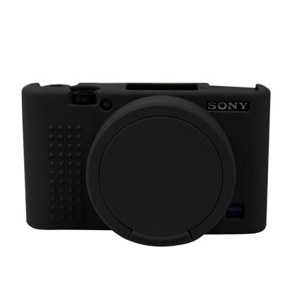 Picture of Easy Hood Camera Case for Sony RX100 VII, Soft Silicone Protective Cover Protector Skin Removable Lens Cover for Sony DSC-RX100 VII DSC-RX100M7 Digital Camera (Black)