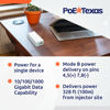 Picture of Poe Texas PoE Injector - Single Port Power Over Ethernet Passive PoE Adapter - 10/100/1000 Gigabit Data with Integrated 48V 15W Power Supply - Plug & Play Home Office, Tablets, VoIP Phone, WiFi AP