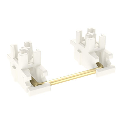 Picture of DUROCK Plate Mount Stabilizer V3, Innovative Pre-clipped Stem for Minimum Wire Wobble 2U 6.25U 7U Keyboard Stabilizers (V3 Cream Gold 100% Kit)