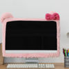 Picture of 2 Pcs Computer Monitor Cover with Cat Ear Furry Pink Kawaii Elastic Monitor Dust Cover Dustproof Cover for PC TV Laptop LCD Screen (17 - 24 Inch)