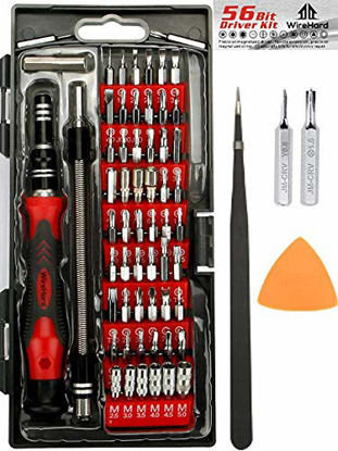 Picture of WIREHARD 62 in 1 Precision Screwdriver Set Computer Repair Tool Kit with Extra Magnetic Specialty Steel Multi Bit