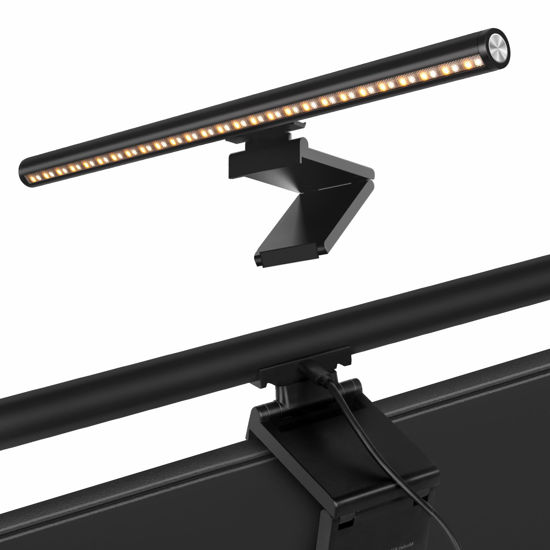 Picture of Geisofu Monitor Light Bar,Computer Screen Lamp,Desk Monitor LED Light Bar for Eye Caring,USB Powered Dimmable Lamp for Reading,No Glare,Touch Control