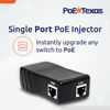 Picture of Poe Texas PoE Injector - Single Port Power Over Ethernet Passive PoE Adapter (UL Rated PoE Integrated Power)