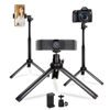 Picture of MamaWin Lightweight Mini Tripod for Camera/Phone/Webcam, Extendable Stand, for Logitech Webcam C615 C920 C922 C922x C925e C930 C930e or Other Devices with 1/4" Thread(Black)