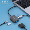 Picture of BENFEI USB C HUB 4in1, USB Type-C to HDMI VGA Adapter, USB C to USB Adapter, USB Type-C Power Delivery, Compatible with iPhone 15 Pro/Max, MacBook Pro/Air 2023, iPad Pro, iMac, S23, XPS 17