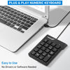 Picture of Huifen Type C Number Pad, USB 19 Keys Mini Number Keyboard Plug & Play Financial Accounting Numpad Office Home Portable Slim Numeric Keypad for Laptop Phone PC Tablet Notebook (Black)