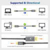 Picture of PAKLIMCN 32.4Gbps USB C to DisplayPort 8K Cable Bidirectional DisplayPort to USB C Cable 6 ft Support 4K 144Hz/2K 240Hz (Thunderbolt 4 to DisplayPort 1.4,) Braided- Works with iPhone 15 MacBook XPS