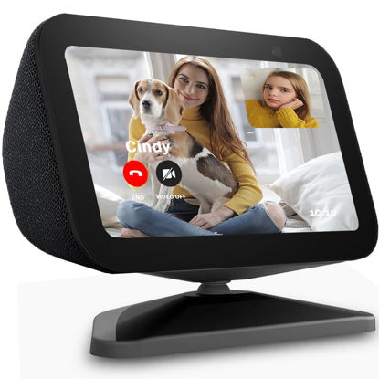 Picture of Adjustable Stand for All-new Echo Show 5 (3rd Gen), Smart Display Magnetic Stand Mount Compatible with Echo Show 5 (3rd Gen, 2023 release), with 360 Degree Rotation Tilt and Anti-Slip Base (Black)