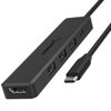 Picture of SABRENT Multi-Port USB Type-C Hub with 4k HDMI | Power Delivery (60 Watts) | 1 USB 3.0 Port | 2 USB 2.0 Ports | for PS5, PC, MacBook (HB-TC5P)