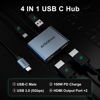 Picture of USB C to Dual HDMI Adapter 4K 30Hz, AVIDGRAM USB C Hub Multiport Adapter with Dual HDMI, USB 3.0, 100W PD, Support USB C to HDMI Splitter Extended Display for Laptop (MST is not Supported on macOS)