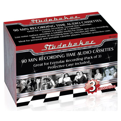 Picture of Studebaker 90 Minute Recording Time Blank Audio Cassettes (3-pack)