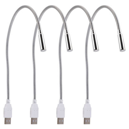 Picture of OATIPHO USB Keyboard Light, 4pcs Flexible Computer Light USB Reading Lamp for Laptop Keyboard USB Computer Light Gooseneck USB Night Light