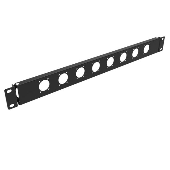 Picture of QiaoYoubang 1U Hinged Rack Panel 8D XLR HDMI Audio Rack Mount Panel for 19 inches Rack Mount (1U8D)