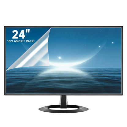 Picture of 2 Pack 24 Inch Anti Glare Computer Screen Cover for 1080p Computer Monitors, Eye Protection Anti Scratch & Anti Glare Film for 24'' with (1920 x 1080) 16:9 Ratio Monitors