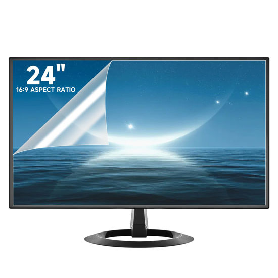 Picture of 2 Pack 24 Inch Anti Glare Computer Screen Cover for 1080p Computer Monitors, Eye Protection Anti Scratch & Anti Glare Film for 24'' with (1920 x 1080) 16:9 Ratio Monitors