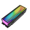 Picture of M.2 2280 ARGB Hard Drive Heatsink Cooling M2.2280 SSD Cooler 5V 3Pin Addressable RGB Sync Multi Mainboard Efficient Heat Dissipation SSD Radiator with Thermal Pad(Black)