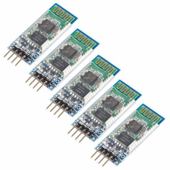 Picture of 5PCS HC-06 RS232 Wireless Bluetooth Serial Port 4 Pin RF Transceiver Board Module Bi-Directional Serial Support Slave and Master Mode