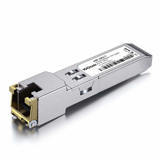 Picture of 10Gtek 10/100/1000Base-T Copper SFP, Auto-Negotiation SFP to RJ45 Mini-GBIC Transceiver for Cisco GLC-T(10/100/1000)/SFP-GE-T(10/100/1000)