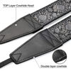 Picture of Padwa Lifestyle Camera Strap - 2" Full Grain Leather Ends Camera Straps for Photographers, Vintage Embroidered Cotton Weave Soft Suede Fabric Padded Strap Quick Release fits All Cameras