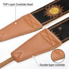 Picture of Padwa Lifestyle Sun God Camera Strap - 2" Full Grain Leather Ends, Vintage Sun Face Camera Straps for Photographers, Soft Chamois Velvet Padded Strap Quick Release fits All Cameras