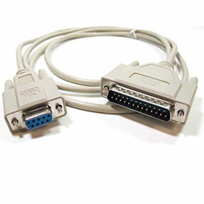 Picture of SF Cable, 6ft DB9 Female to DB25 Male Null Modem Cable