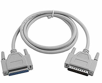 Picture of Dahszhi DB25 Male to Female Parallel Printer Serial Extension Cable IEEE1284 25 pin 1.4M/4.6 Ft