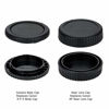 Picture of JJC 2-Pack RF Mount Body Cap Cover & Rear Lens Cap Cover for Canon EOS R100 R50 R8 R6 Mark II R10 R7 R5C R3 R6 R5 RP R Mirrorless Camera & RF Mount Lenses, RF Back Lens Cap Cover Sensor Dust Cap Cover