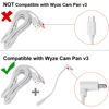 Picture of Uogw 3 Pack 90° Micro-USB Extension Cable Compatible with Wyze Cam Pan v3 and Wyze Cam v3 Pro, 5inch Male to Female Extender Cord for WYZE Cam,L-Shaped Flat Cable(White)