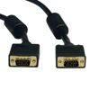 Picture of Tripp Lite VGA Coax Monitor Cable, High Resolution cable with RGB coax (HD15 M/M) 1-ft.(P502-001) , Black