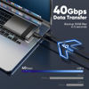 Picture of DteeDck Thunderbolt 4 Cable 1Ft Short, USB 4 40Gbps High Speed Data Transfer USB C USB4 Cable USBC 8K@60Hz / 4K@120Hz Video 240W Charging for Thunderbolt 4/3 Laptop Monitor Hub Docking Stations