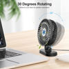 Picture of CC Store Small Desk Fan USB,Desktop Fan Portable Quiet Powerful,Table Fan with 3 Speed in Single Button,Plug in Power Fan, Adjustment Mini Fan for Desk Home Office Table Bedroom