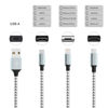 Picture of Multi Charging Cable(2Pack 4FT), 3 in 1 Charging Cable Nylon Braided Charger Cord for Multiple Devices, Universal Charger Cable with Type-C/Micro USB and IP Port, Compatible with Most Phones and More