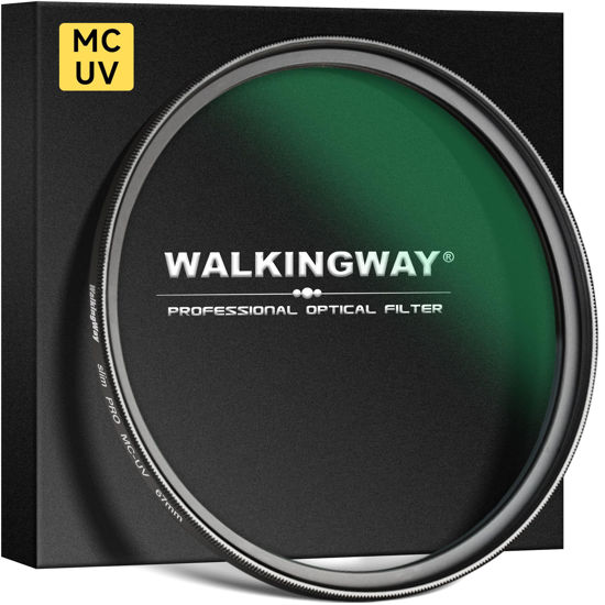 Picture of Walking Way 43MM MC UV Lens Protection Filter/Slim UV Lens Filter/HD Optical Glass Aluminum Alloy Made 28 Layer Nano-Coatings Camera Ultraviolet Filter/Water Repellent/Scratch Resistant