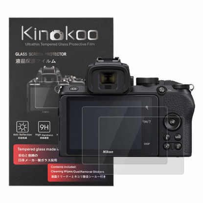 Picture of kinokoo Tempered Glass Film for Nikon Z50 Crystal Clear Film Nikon Z50 Screen Protector Bubble-free/Anti-scratch(2 pack)