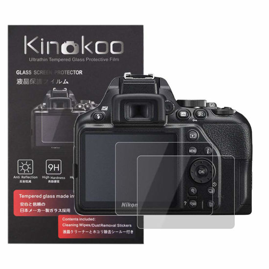 Picture of kinokoo Tempered Glass Film for Nikon D3500/D3400/D3300/D3200/D3100 Crystal Clear Film Nikon D3500 D3400 D3300 D3200 D3100 Screen Protector Bubble-Free/Anti-Scratch(2 Pack)