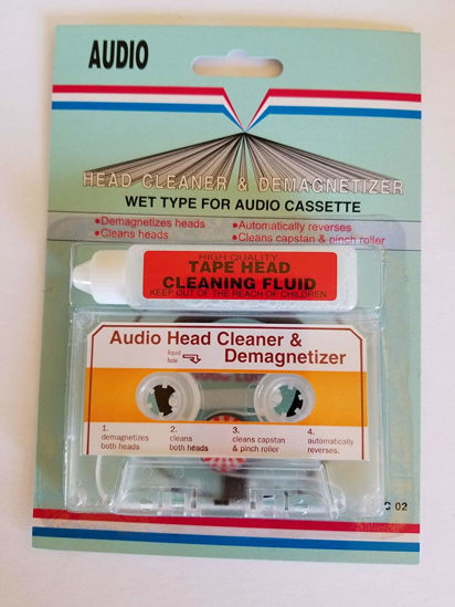 Picture of Audio Cassette Tape Head Cleaner & Demagnetizer, WetType for Home, Car