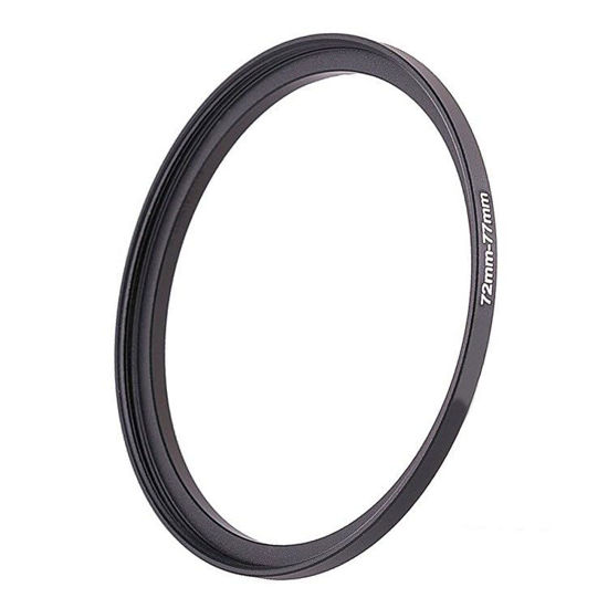 Picture of 72mm Lens to 77mm Camera Lens Adapter,72mm to 77mm Filter Step up Ring Adapter Ring,Compatible with All 77mm UV,CPL,ND,Lens Hood,Threaded Lens ect.