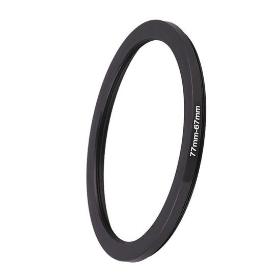 Picture of 77mm Lens to 67mm Camera Lens Adapter,77mm to 67mm Filter Step-Down Ring Adapter Ring,Compatible with All 67mm UV,CPL,ND,Lens Hood,Threaded Lens ect.