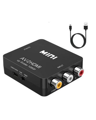 Picture of ABLEWE RCA to HDMI,AV to HDMI Converter, 1080P Mini RCA Composite CVBS Video Audio Converter Adapter Supporting PAL/NTSC for TV/PC/ PS3/ STB/Xbox VHS/VCR/Blue-Ray DVD Players