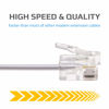 Picture of RJ11 Cable ADSL 50ft Extension Lead Phone Cord Telephone Plug High Speed Xfinity Internet Broadband Male to Male Router and Modem to RJ11 Phone Socket, Microfilter, Landline Wire (White)