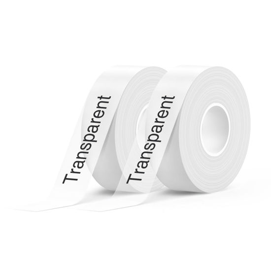 Picture of Label Maker Tape SUPVAN E10 Adapted Label Print Paper Refill Size 2 Packs Continous 0.59inx19.68ft Thermal Laminated Waterproof Self-Adhesive Multipurpose Labeling Tape Replacement