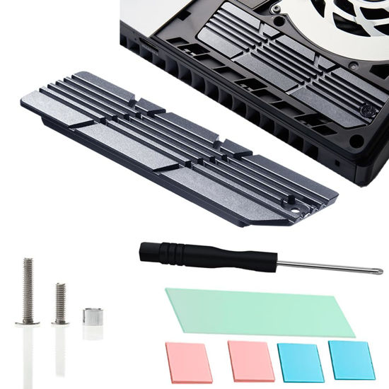 Picture of for PS5 Slim SSD Heatsink, JOYJOM NVME M.2 SSD Heatsink and Cover 2 in 1 for PS5 Slim SSD Heat Sink Cover for PS5 Slim Disc and Digital Edition