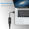 Picture of Rankie USB Network Adapter, USB 3.0 to RJ45 Gigabit Ethernet Internet Adapter, Black