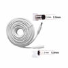 Picture of 12V DC Power Extension Cable 50ft 2.1mm x 5.5mm Plug Compatible with 12V Power Adaper for Home CCTV Security Camera IP Camera DVR NVR White