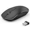 Picture of JOYACCESS Wireless Mouse, 2.4G Portable Slim Silent Computer Mouse Wireless with USB Nano Receiver, 2400 DPI, for Notebook, Laptop, PC - Black