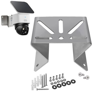 Picture of WiTi Stainless Steel Exterior Outside Wall Corner Mount for PTZ Camera,Solid Holder Bracket for a Wider View Angle 270°, Installing CCTV Surveillance Camera System Adapter Small Size