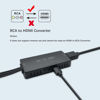 Picture of RuiPuo RCA to HDMI Converter, AV to HDMI Adapter, Composite to HDMI, Support 1080P, PAL/NTSC Compatible with WII/WII U/PS one/PS2/PS3/STB/Xbox/VHS/VCR/Blue-Ray DVD ect.