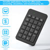 Picture of Bluetooth Number Pad with Battery, 23 Keys Wireless Numeric Keypad Upgraded Version of 10 key Keyboard Financial Accounting Numpad Compatible for Laptop, PC, Macbook, Notebook, Desktop,Surface Pro