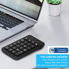 Picture of Bluetooth Number Pad with Battery, 23 Keys Wireless Numeric Keypad Upgraded Version of 10 key Keyboard Financial Accounting Numpad Compatible for Laptop, PC, Macbook, Notebook, Desktop,Surface Pro